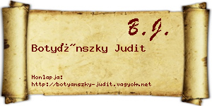 Botyánszky Judit névjegykártya